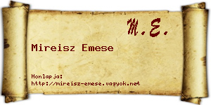 Mireisz Emese névjegykártya