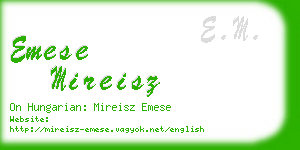 emese mireisz business card